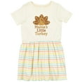 thumbnail image 3 of Inktastic Mama's Little Turkey Thanksgiving Baby Girls Toddler Dress, 3 of 5