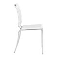 thumbnail image 4 of Brika Home Chaise d'Appoint Moderne en Simili Cuir Blanc (Lot de 4), 4 of 6