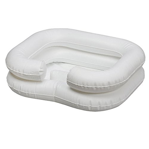 DMI Portable Shampoo Basin, Deluxe Inflatable Shampoo Basin, White