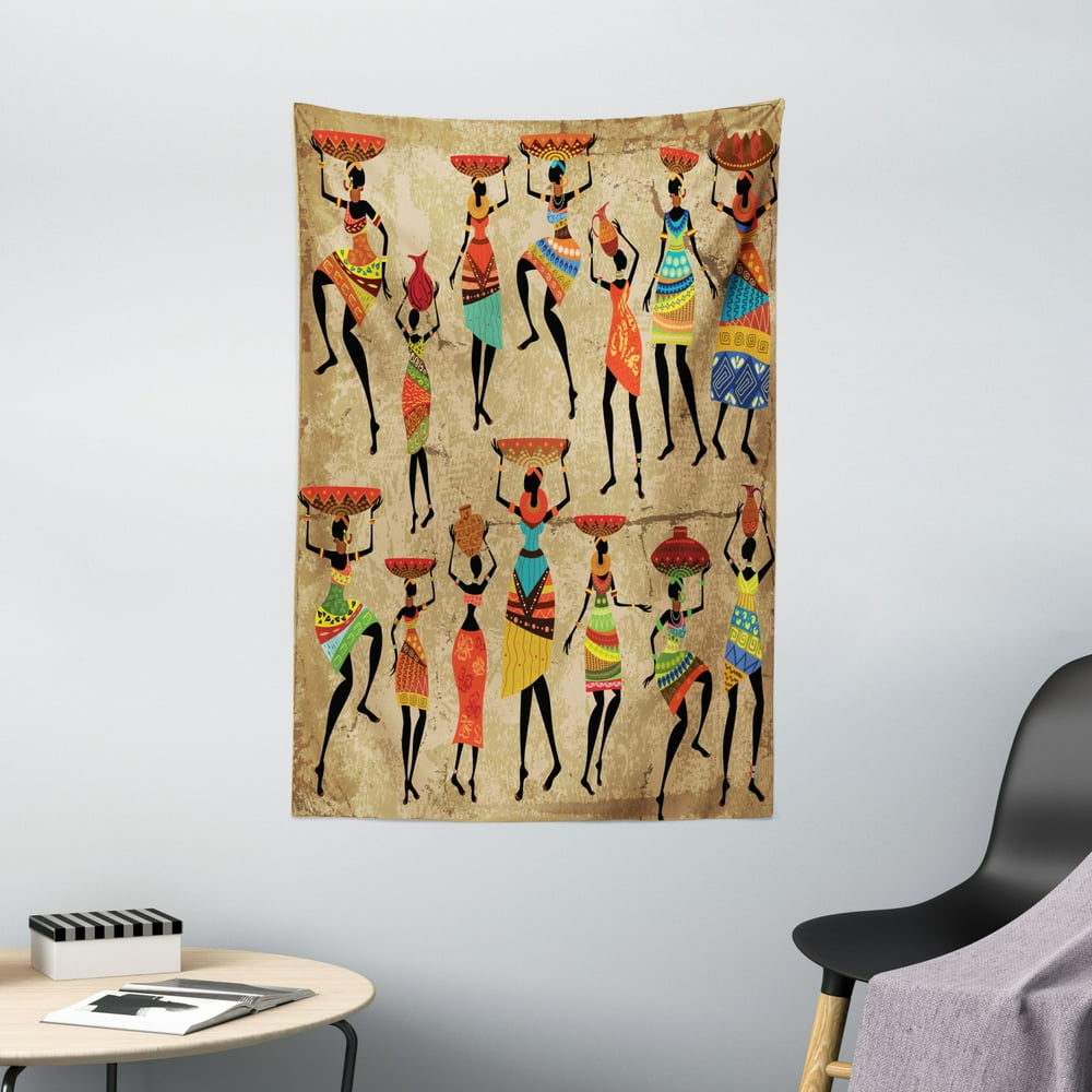 African Women Ethnic Wear Wall Hanging Tapestry for Bedroom Living Room