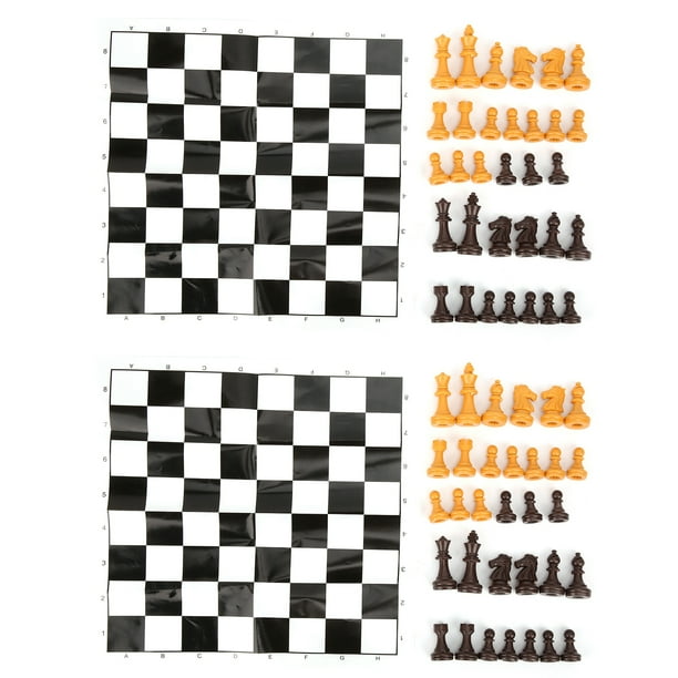 Juego de 2 piezas de ajedrez, juego de ajedrez portátil para niños y adultos, juguete