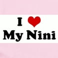 thumbnail image 2 of CafePress - I Love My Nini Infant Bodysuit - Baby Light Bodysuit, Size Newborn - 24 Months, 2 of 4
