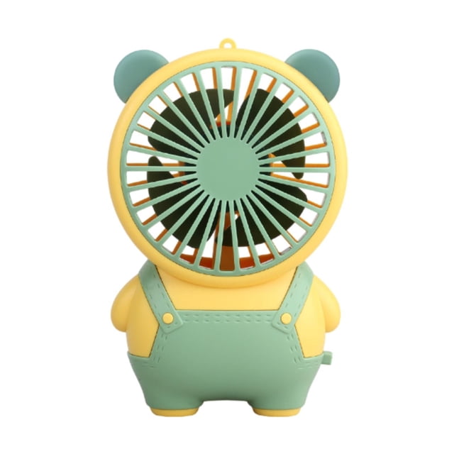 Ventilador portátil de mano, silencioso, ligero, recargable, de bolsillo, para verano, de escritorio. amarillo