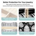 thumbnail image 3 of Black White Easter Travel Portable Square Jewelry Organizer with Ring, Earring, Necklace, and Bracelet Storage - Suitable for Girls and Women, 3 of 6