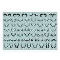 thumbnail image 2 of Antlers Cutting Board, Horns of Antelope Buffalo Cattle Moose Sheep Silhouettes Symbolist Art Design, Decorative Tempered Glass Cutting and Serving Board, Large Size, Black White, by Ambesonne, 2 of 5