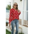 thumbnail image 2 of Weardear Womens Long Sleeve Tunic Tops Fall Dressy Casual Trendy Blouses Pleated Shirt, 2 of 6