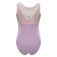 thumbnail image 4 of Miutii Kids Girls Ballet Dance Leotard Gymnastics Crisscross Back Sleeveless Bodysuit Ballerina Pink 130, 4 of 9