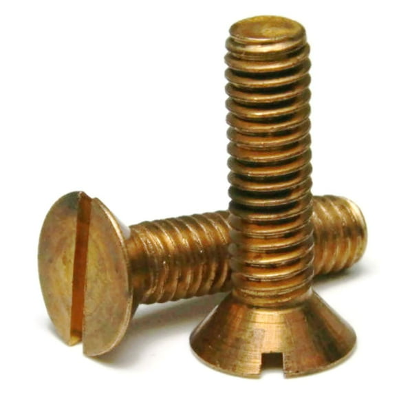 Vis de Machine à Tête Plate en Bronze Silicone - 1/4 Pouces-20 x 1-3/4 Pouces Qt 100