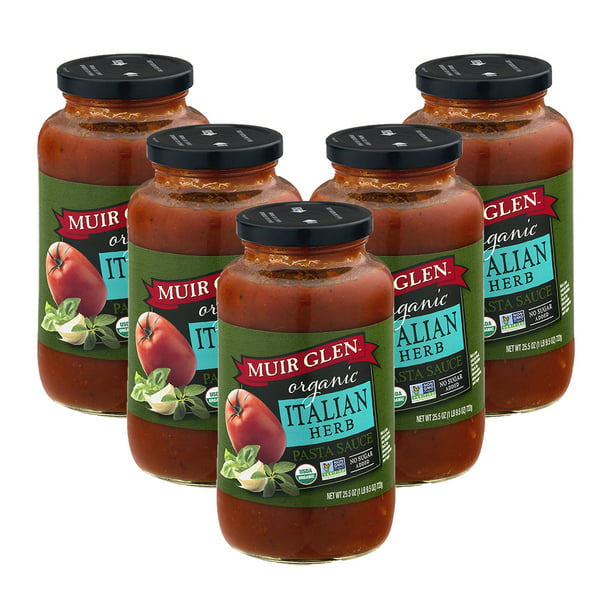 6 Pack Muir Glen Organic Italian Herb Pasta Sauce 25 5 Oz Walmart Com Walmart Com
