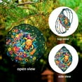 thumbnail image 4 of WIRESTER Wind Spinners Outdoor Hanging Décor 8" for Yard and Garden Decor, Outdoor Decorations - Colorful Sad Moon Happy Sun On Black, 4 of 7