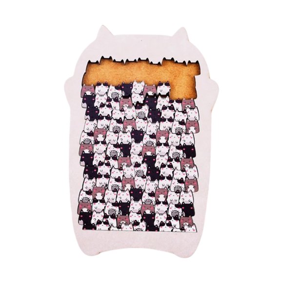 Hearth & Gear Colored Cat Shaped Wooden Puzzle Cat Shaped Puzzle With Morandi Colors Unique Animal Home & For C At Lovers Teens And Adults Complicate Laye 453000 Rhyming Alphanumeric Spherical