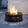 thumbnail image 3 of Outsunny Outdoor Fire Pit, Portable Bottomless Fire Ring with Poker, Black, 3 of 10