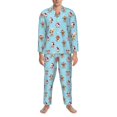 thumbnail image 3 of Fotbe winter cow cute Pijama de Hombre con Estampado de Manga Larga, Conjunto de 2 Piezas, Ropa de Dormir Suave y Cómoda con Bolsillos-XX-Large, 3 of 7