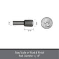 thumbnail image 4 of Kenney  Fast Fit No Tools 7/16" Spring Tension Rod, 4-Pack 28-48" - Gunmetal, 4 of 5