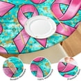 thumbnail image 4 of Breast Cancer Round Fitted Tablecloth with Elastic Edge,Dining Table Cover Waterproof,Outdoor Round Tablecloth for Camping,Dining,Indoor and Outdoor, 4 of 7