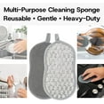 thumbnail image 5 of Multi-Purpose Scrub Kitchen Sponges – 12 Pack Dish Sponge, Dual-Sided Non-Scratch Microfiber & Metal Scrubber, Reusable Heavy Duty Sponges for Dishes, Pots, Glass, Sink, Stovetop & Bathroom, 5 of 9