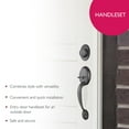 thumbnail image 6 of Design House Coventry 2-Way Door Handleset with Springdale Interior Lever and Single Cylinder Deadbolt, Matte Black, 6 of 15