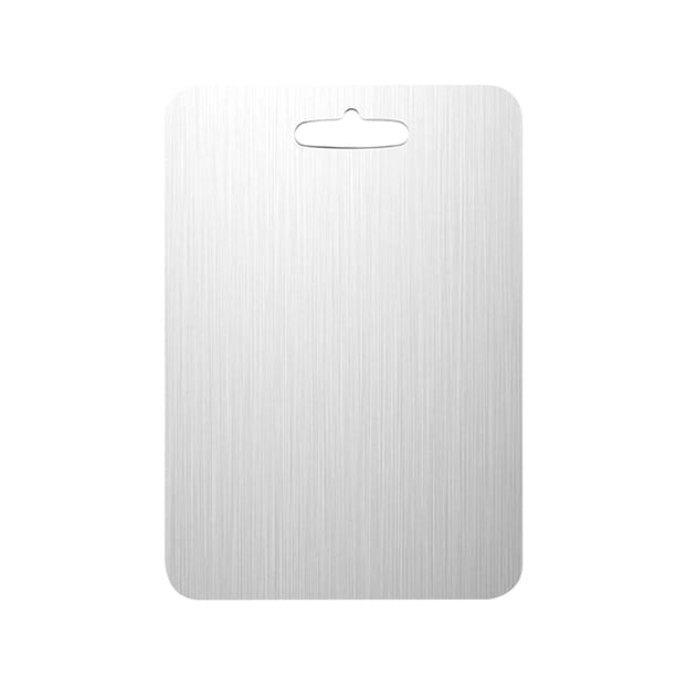 Inteprter Tabla de cortar doméstica premium de acero inoxidable - Tabla de cortar de acero inoxidable resistente e higiénica a prueba de óxido Cocina y Comedor