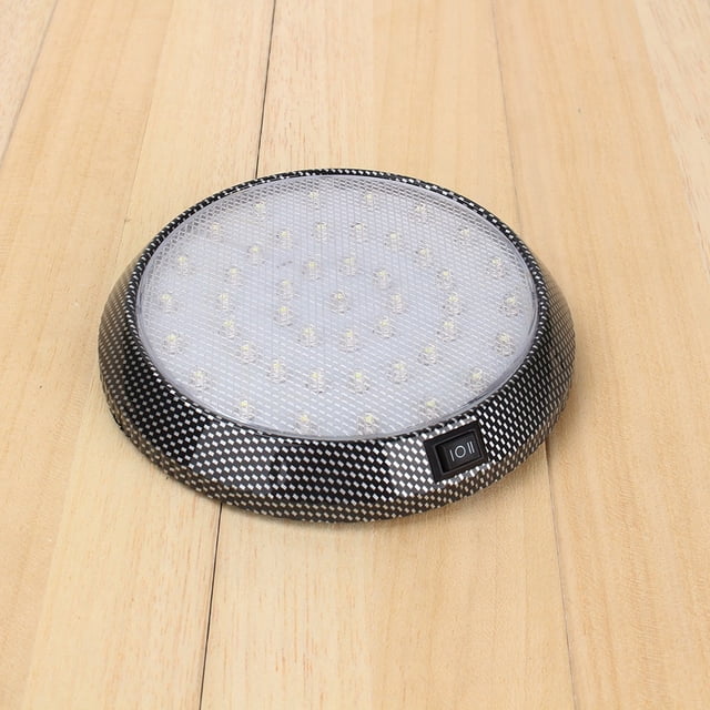 Luz LED redonda para automóvil, luz de techo redonda para automóvil de 12 V CC y 46 LED, luz de techo redonda para automóvil, diseño fácil de usar