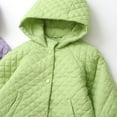 thumbnail image 6 of Wdgfv Girls' Jacket with Pockets Girls Winter Coat Quilted Hooded Jacket Lightweight Warm Outerwear Soft Windproof Jacket For Toddler Green 7-8 Years, 6 of 8