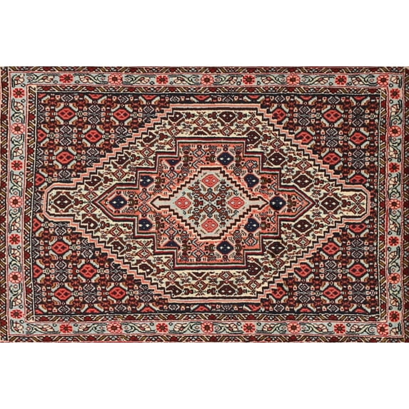 Ahgly Company Indoor Rectangle Traditional Light Copper Gold Persian Area Rugs, 2' x 3'