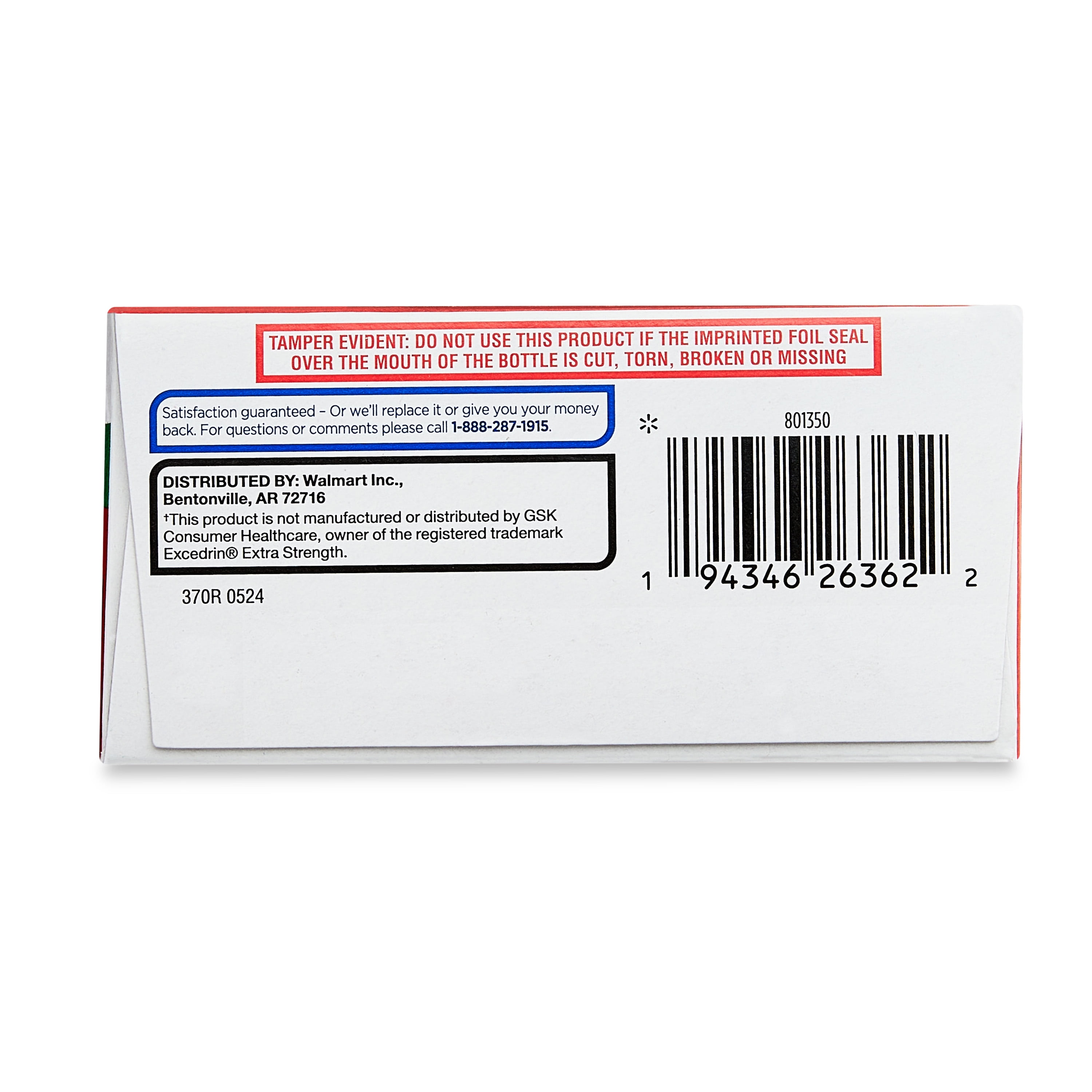 Equate Extra Strength Headache Relief Acetaminophen, Aspirin, and Caffeine Caplets, 200 Count (2x100 Count), Compare to ExcedrinÂ® Extra Strength Caplets Active Ingredients