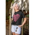 thumbnail image 3 of Love Quote Listen Your Heart Romantic Women's Graphic T Shirt Tees Brisco Brands X, 3 of 5