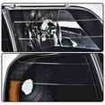 thumbnail image 4 of Headlights Assembly Fit for Ford F150 1997-2003/Ford Expedition 1997-2002 Bumper Headlamps Clear lens Black Housing Amber Reflector, 4 of 9