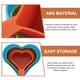 thumbnail image 3 of Juego de 4 cucharas medidoras de plástico con forma de corazón para cocinar., 3 of 7
