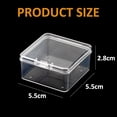 thumbnail image 2 of 8 Pieces Clear Plastic Bead Storage Containers Box Drawer Organizers with Lid for Beads Cards and Other Craft Accessories55*55*28MM, 2 of 4