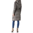 thumbnail image 2 of Giolshon Women's Puffer Jacket Lightweight Quilted Hooded Long Down Alternative Coat with Belt, 2 of 4