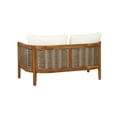 thumbnail image 4 of Linon Panama Loveseat & Table Set with Beige Cushions in Brown Acacia Wood, 4 of 16