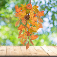 thumbnail image 3 of Thanksgiving Fall Teardrop Swag, 25inch Artificial Fall Maple Swag, Artificial Decorative Swag with Mixed Pumpkin, Pine Cone, Berries, Harvest Teardrop Swag for Home Fall Front Door Decor, 3 of 8