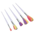 thumbnail image 2 of Makeup Brushes, Comfortable Touch Cosmetic Brushes Set Portable High Density Bristles 5pcs Comfortable Grip  for Makup Tool, 2 of 8
