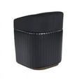 thumbnail image 4 of Sunpan Genval 18" Contemporary Leather Wheeled Lounge Chair in Black, 4 of 6