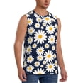 thumbnail image 2 of Fotbe Daisy Floral Men's Camiseta sin Mangas Estampada para Hombres, Playera Casual para Gimnasio, Entrenamiento, Playa-3X-Large, 2 of 7