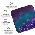 thumbnail image 4 of Balery 4 Pcs Purple And Green Glitterleather Coasters Set, Drink Table Cup Coasters For Living Room Kitchen Coffee Decor, 4 of 9