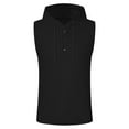 thumbnail image 4 of Men's Casual Hooded Tank Top Breathable Sleeveless Shirt For Daily Wear Home Outdoor Hiking Spring Summer Comfortable Loose Fit, 4 of 5