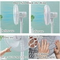 thumbnail image 4 of Round Fan  16/18 Inch Universal Child Baby Anti-pinch Electric Net Kids Finger Guards Fan Dustproof Covers Safety Mesh Net Fan Protection Covers Electric Fan Cover WHITE DRAWSTRING STYLE, 4 of 8