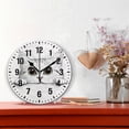 thumbnail image 2 of Yayeee 10" Wall Clock Battery Operated Quartz Round Silent Non-Ticking Home Decor, White Cat, 2 of 6
