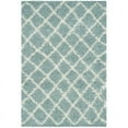 thumbnail image 6 of SAFAVIEH Dallas Jerrie Geometric Shag Area Rug, Seafoam/Ivory, 10' x 14', 6 of 8