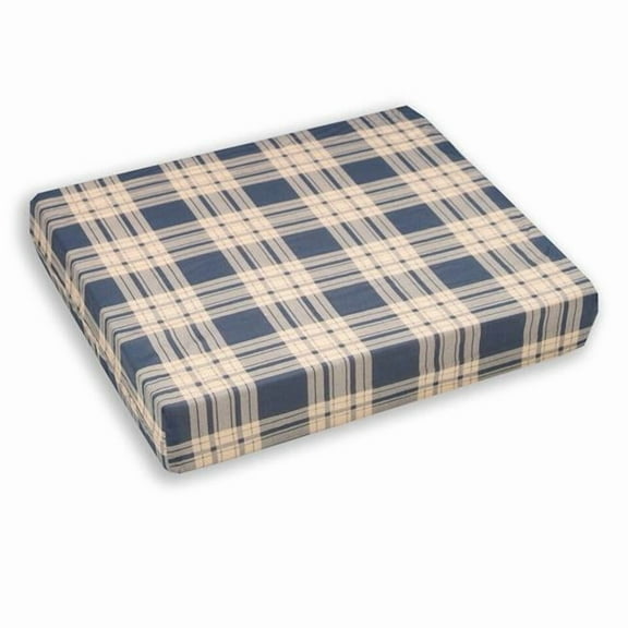 Convoluted Wheelchair Cushion with Plaid Cover