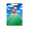 thumbnail image 1 of Chinese French Mountain Cloud Castle Clipboard Folder Writing Pad Backing Plate A4, 1 of 4