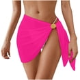 thumbnail image 2 of Taqqpue Swimsuit Coverups for Women Solid Color Sarong Beach Bikini Wrap Sheer Short Skirt Chiffon Scarf for Swimwear, 2 of 7