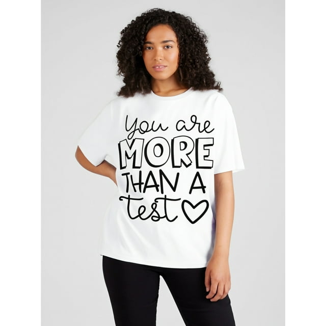 Camisetas de manga corta con estampado para niñas y niñas, de algodón, cómodas para uso diario, playera simple de veranoYou are more than a test standardized testing teacher T-ShirtFather's Day, Mot
