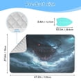 thumbnail image 2 of Ironing Mat Portable Ironing Blanket for Table Top Travel Ironing Pad for Washer Dryer 27.6" x 47.2" Fierce Shark, 2 of 6