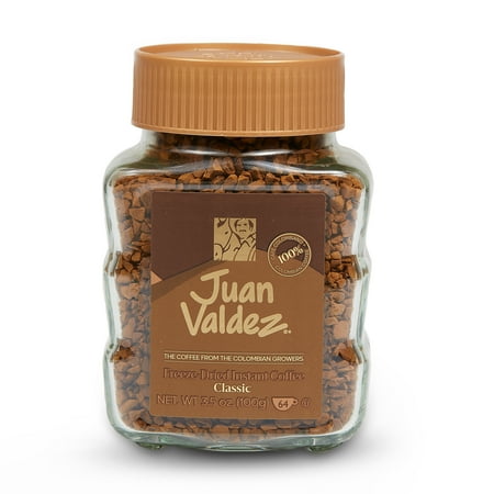 Juan Valdez Classic Freeze-Dried Instant Coffee – Premium Colombian, 3.52 oz