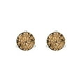 thumbnail image 3 of 2 Ct Round Cut Studs Champagne Crystal 14K White Solid Gold Everyday Dainty Earrings Screw Back, 3 of 7