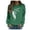 Dark Green, variant on Women'S Tops, Tees & Blouses Sweat Feather Print Long Sleeve Womens Athletic Tops,Black,XL
