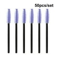 thumbnail image 3 of Vogacara 50 piezas cepillo de pestañas desechables varitas de nailon para rímel aplicador portátil cepillos de cejas Stick Styling negro luz púrpura Type3 NO3 Vogacara CE011828-11B, 3 of 6
